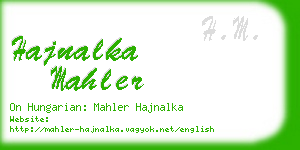 hajnalka mahler business card